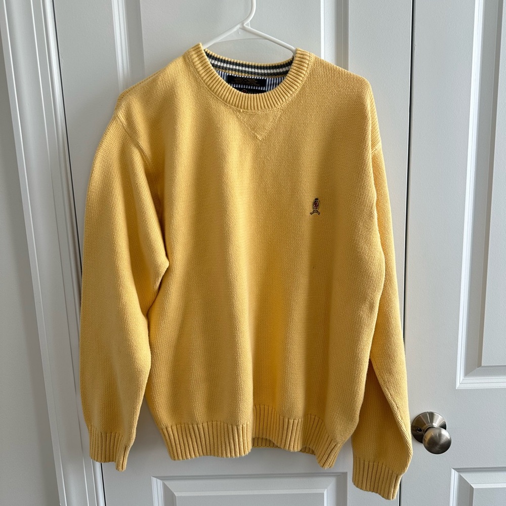 Tommy Hilfiger Yellow Crewneck Knit Sweater